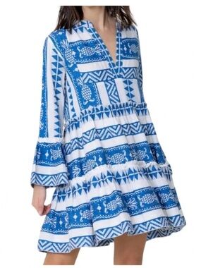 En Creme Embroidered Mini Dress